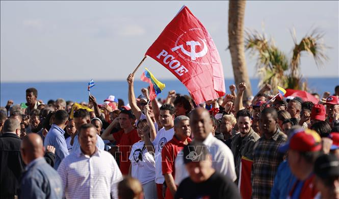 Người dân Cuba bày tỏ tình đoàn kết với nhân dân Venezuela. Ảnh: Việt Hùng - PV TTXVN tại Cuba