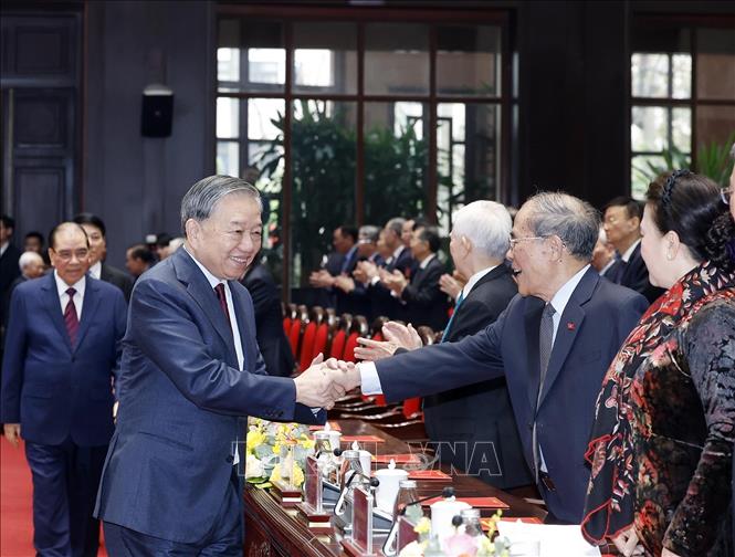 Tổng Bí thư Tô Lâm và các đại biểu tại Lễ kỷ niệm. Ảnh: Thống Nhất – TTXVN