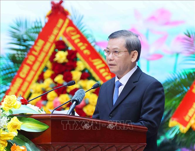 Đồng chí Lê Minh Trí, Bí thư Trung ương Đảng, Phó Trưởng Ban Thường trực Ban Nội chính Trung ương phát biểu tại Lễ kỷ niệm. Ảnh: Phương Hoa – TTXVN