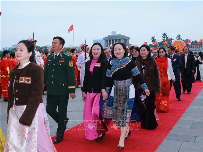 Đại biểu đến dự lễ kỷ niệm. Ảnh: Trọng Đức - TTXVN