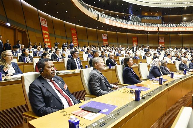 Đại biểu quốc tế dự Lễ kỷ niệm. Ảnh: Doãn Tấn - TTXVN