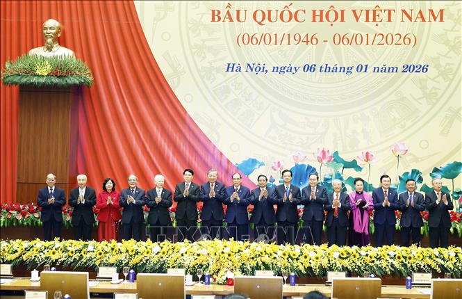 Tổng Bí thư Tô Lâm và các đại biểu. Ảnh: Thống Nhất – TTXVN