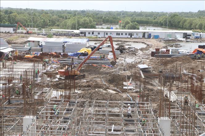 Dự án Bệnh viện Đa khoa tỉnh Cà Mau được bàn giao 100% mặt bằng cho nhà thầu. Ảnh: Tuấn Phi - TTXVN