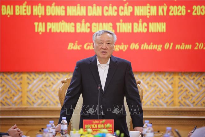 Phó Thủ tướng Thường trực Chính phủ Nguyễn Hòa Bình phát biểu. Ảnh: Danh Lam -TTXVN