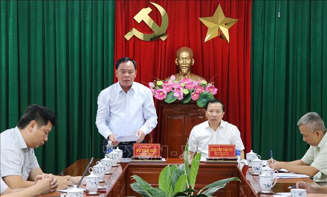 Ông Võ Tấn Đức, Phó Bí thư Tỉnh ủy Đồng Nai phát biểu tại cuộc họp. Ảnh: Công Phong - TTXVN