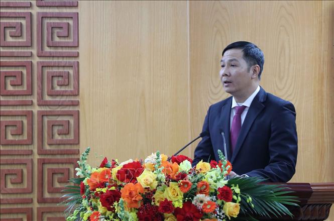 Đồng chí Nguyễn Thành Tâm, Phó trưởng Ban Tổ chức Trung ương phát biểu tại hội nghị. Ảnh: Nguyễn Oanh-TTXVN