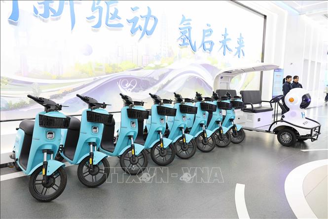 Xe đạp điện đáp ứng tiêu chuẩn mới của một doanh nghiệp tại Tây An, tỉnh Thiểm Tây (Trung Quốc). Ảnh: Công Tuyên - PV TTXVN tại Trung Quốc