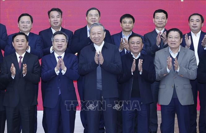 Tổng Bí thư Tô Lâm và các đại biểu. Ảnh: Thống Nhất – TTXVN