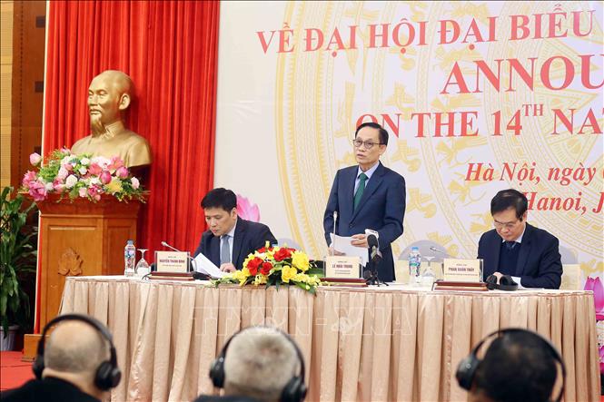 Đồng chí Lê Hoài Trung, Bí thư Trung ương Đảng, Bộ trưởng Bộ Ngoại giao phát biểu. Ảnh: TTXVN