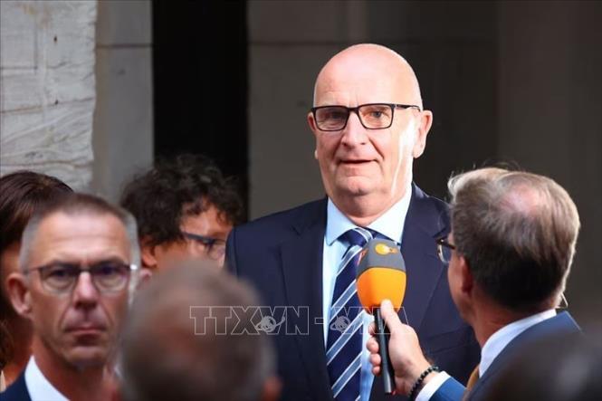 Thủ hiến bang Brandenburg, lãnh đạo đảng Dân chủ Xã hội (SPD) của Đức Dietmar Woidke, phát biểu sau bỏ phiếu bầu cử tại Potsdam, ngày 22/9/2024. Ảnh: Reuters/TTXVN