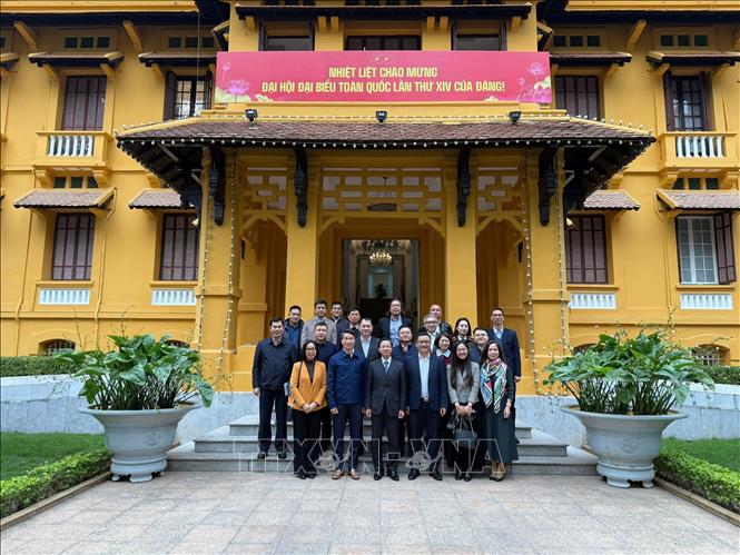 Các đại biểu dự cuộc họp lần thứ nhất Tiểu ban Lễ tân của Ủy ban quốc gia APEC 2027. Ảnh: TTXVN phát