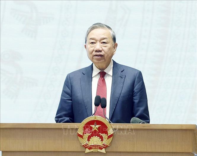 Tổng Bí thư Tô Lâm phát biểu. Ảnh: Thống Nhất – TTXVN