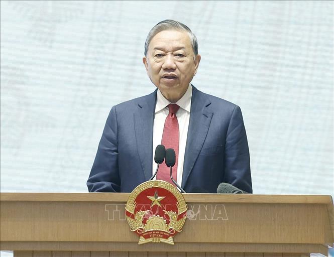 Tổng Bí thư Tô Lâm phát biểu. Ảnh: Thống Nhất – TTXVN