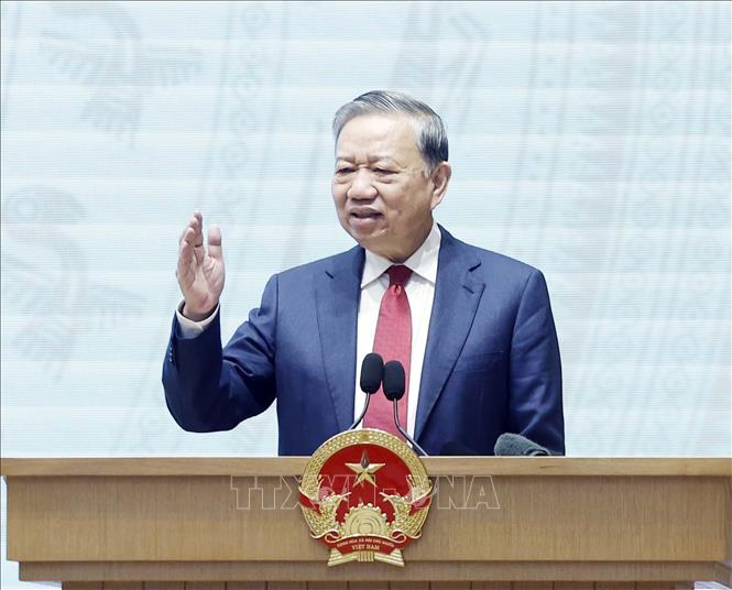 Tổng Bí thư Tô Lâm phát biểu. Ảnh: Thống Nhất – TTXVN