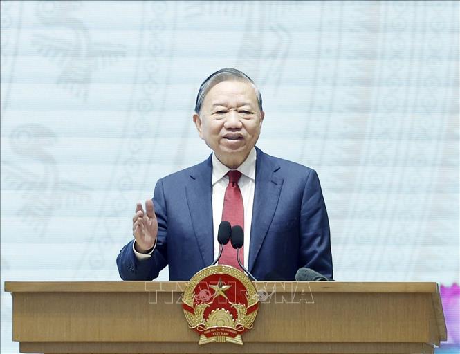 Tổng Bí thư Tô Lâm phát biểu. Ảnh: Thống Nhất – TTXVN