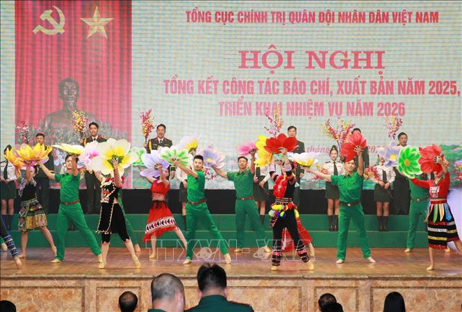 Chương trình nghệ thuật chào mừng hội nghị. Ảnh: Trọng Đức - TTXVN