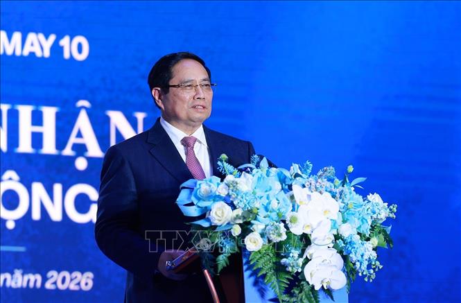 Thủ tướng Phạm Minh Chính phát biểu. Ảnh: Dương Giang-TTXVN
