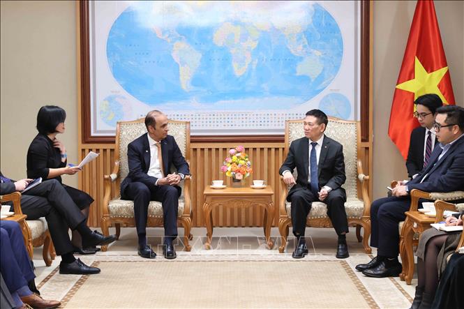 Phó Thủ tướng Hồ Đức Phớc tiếp Tổng Giám đốc Tập đoàn Prudential Anil Wadhwani. Ảnh: An Đăng - TTXVN