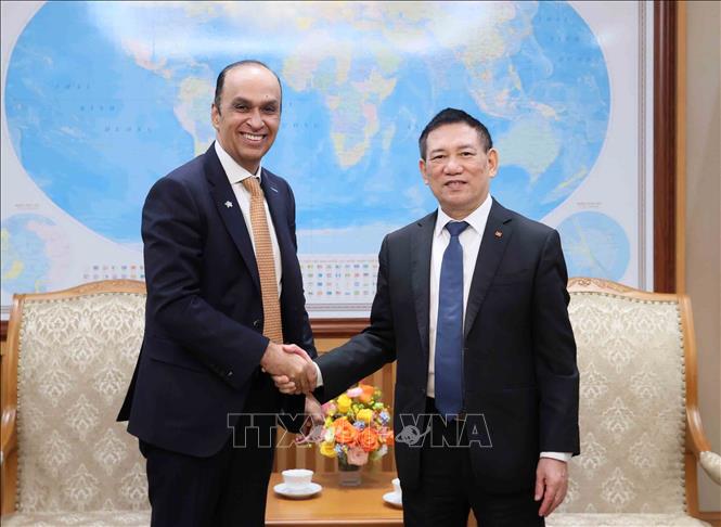 Phó Thủ tướng Hồ Đức Phớc tiếp Tổng Giám đốc Tập đoàn Prudential Anil Wadhwani. Ảnh: An Đăng - TTXVN