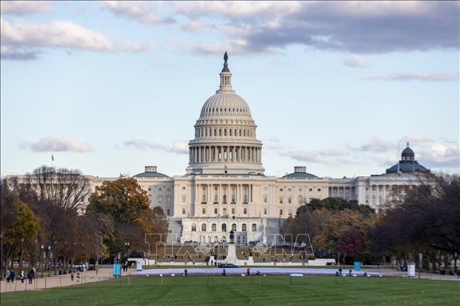 Thượng viện Mỹ ở Washington, D.C., ngày 10/11/2025. Ảnh: THX/TTXVN 