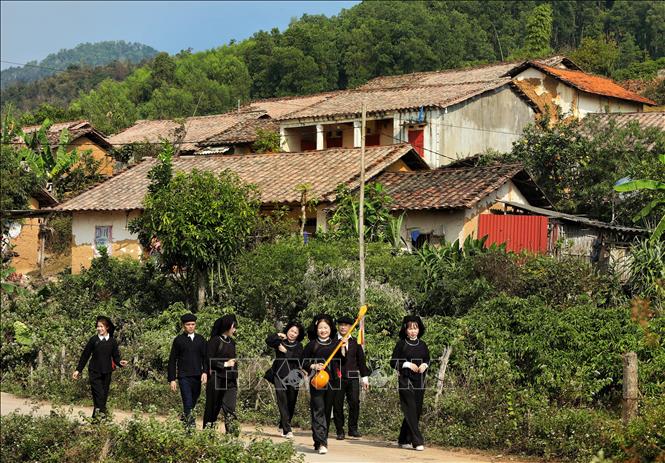 Bản Bắc Hoa là nơi cộng đồng người Nùng sinh sống lâu đời với phong tục, tập quán và không gian cư trú mang đậm dấu ấn truyền thống. Ảnh: Danh Lam -TTXVN 