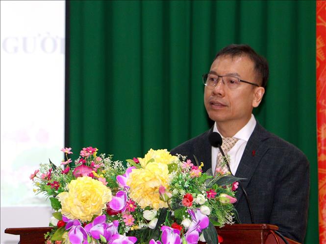 GS.TS.BS. Nguyễn Hoàng Định, Phó Giám đốc Bệnh viện Đại học Y Dược Thành phố Hồ Chí Minh, phát biểu tại hội nghị. Ảnh: Lê Thúy Hằng – TTXVN. 