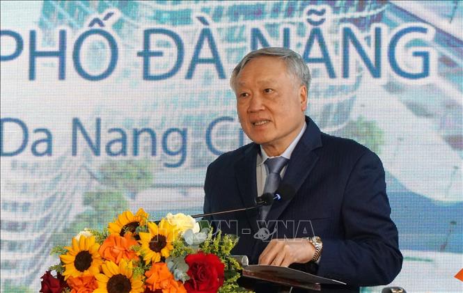 Ông Nguyễn Hòa Bình, Ủy viên Bộ Chính trị, Phó Thủ tướng Thường trực Chính phủ kiêm Chủ tịch Hội đồng điều hành Trung tâm tài chính quốc tế tại Việt Nam phát biểu tại buổi lễ. Ảnh: Quốc Dũng - TTXVN