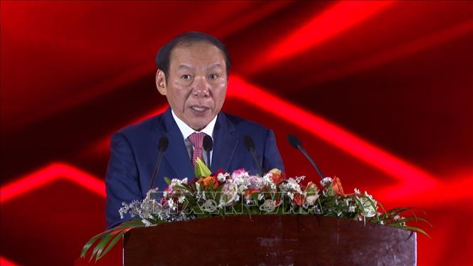 Ông Nguyễn Văn Hùng, Bộ trưởng Bộ Văn hóa, Thể thao và Du lịch phát biểu tại sự kiện. Ảnh: TTXVN phát