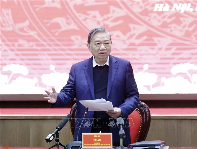 Tổng Bí thư Tô Lâm phát biểu. Ảnh: Thống Nhất – TTXVN