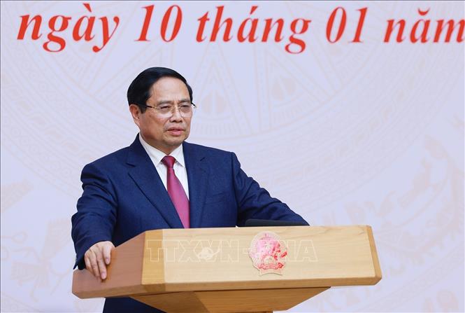 Thủ tướng Phạm Minh Chính chủ trì Hội nghị tổng kết công tác ngoại giao kinh tế năm 2025 và kế hoạch triển khai nhiệm vụ 2026. Ảnh: Dương Giang-TTXVN
