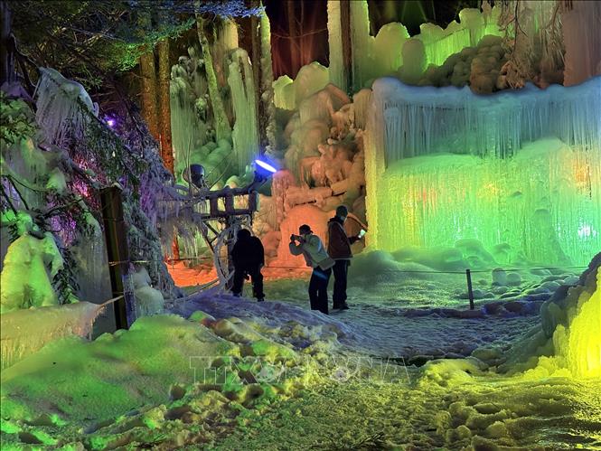 Subzero Forest là điểm đến độc đáo vào mùa Đông trong dãy núi Hida hùng vĩ. Ảnh: Xuân Giao – PV TTXVN tại Nhật Bản