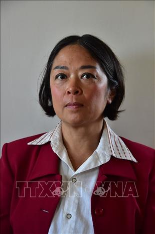 Chị Lê Y Linh, Chủ tịch Hiệp hội Xúc tiến Văn hóa và Du lịch Việt nam tại Pháp và châu Âu (APCTV). Ảnh: TTXVN phát