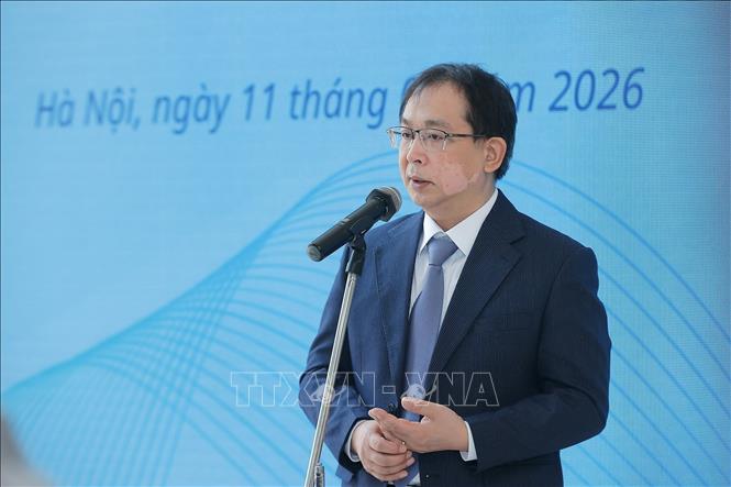 Phó Tổng giám đốc TTXVN Nguyễn Tuấn Hùng phát biểu. Ảnh: Minh Quyết –TTXVN