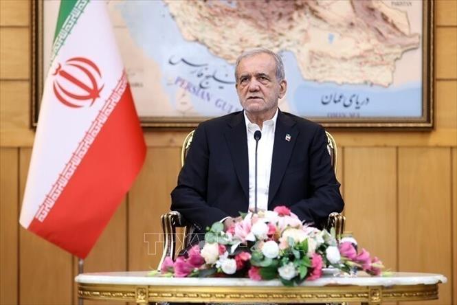 Tổng thống Iran Masoud Pezeshkian. Ảnh: IRNA/TTXVN