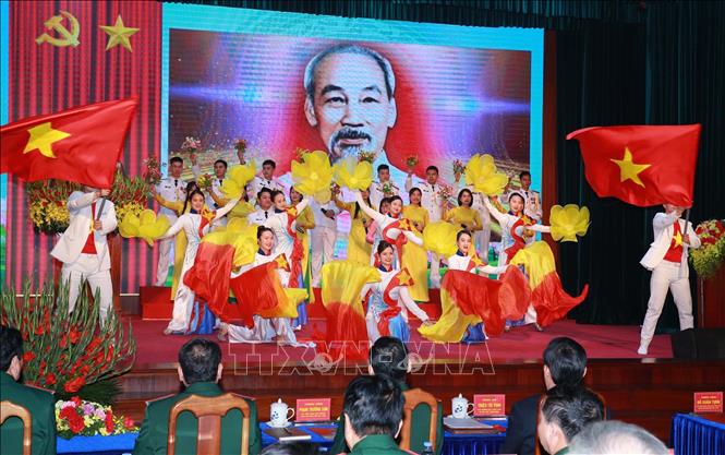 Chương trình nghệ thuật chào mừng hội nghị. Ảnh: Trọng Đức - TTXVN