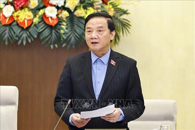 Phó Chủ tịch Quốc hội Nguyễn Khắc Định phát biểu. Ảnh: Doãn Tấn - TTXVN 