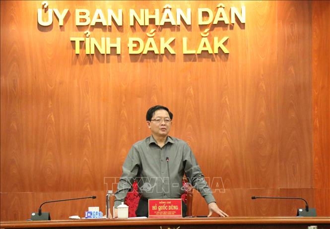 Đồng chí Hồ Quốc Dũng, Phó Thủ tướng Chính phủ phát biểu tại buổi làm việc. Ảnh: Tuấn Anh – TTXVN