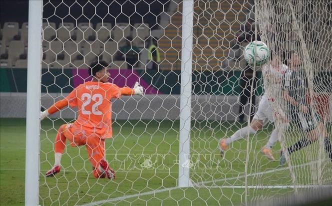 Lưới của U23 Ả Rập Xê Út rung lên ở phút 65. Ảnh: Nguồn AFC/TTXVN phát