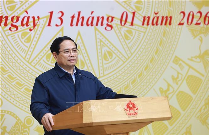 Thủ tướng Phạm Minh Chính chủ trì phiên họp. Ảnh: Dương Giang-TTXVN 
