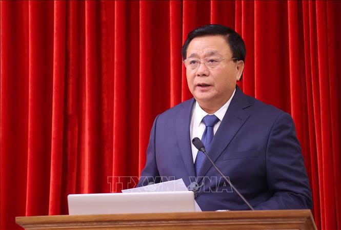 GS.TS Nguyễn Xuân Thắng phát biểu đề dẫn Hội thảo. Ảnh: Văn Điệp – TTXVN