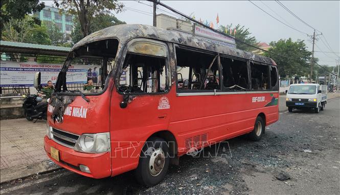 Hiện trường vụ cháy. Ảnh: Đậu Tất Thành – TTXVN