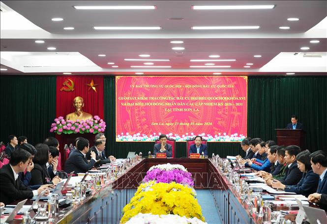 Quang cảnh buổi làm việc. Ảnh: Nguyễn Cường - TTXVN. 