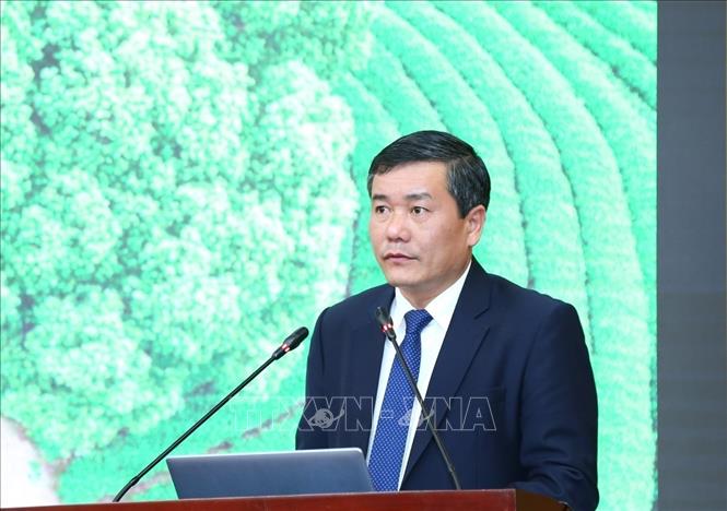 Đồng chí Phạm Văn Tuấn, Phó Trưởng Ban Tuyên giáo và Dân vận Tỉnh ủy, Phó Trưởng Ban Tổ chức cuộc thi cấp tỉnh phát biểu khai mạc cuộc thi. Ảnh TTXVN phát