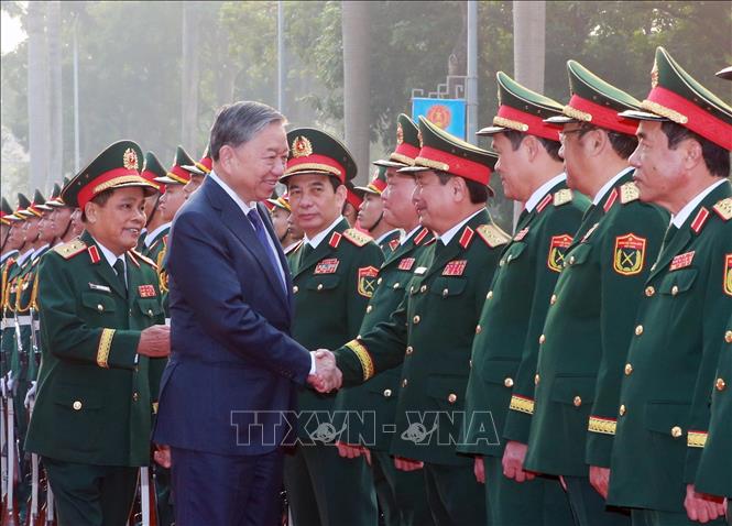 Tổng Bí thư Tô Lâm và các đại biểu. Ảnh: Trọng Đức - TTXVN