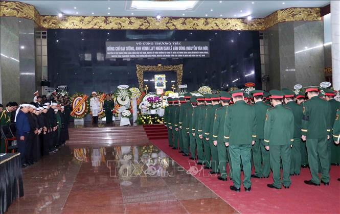 Quang cảnh lễ tang Đại tướng Lê Văn Dũng. Ảnh: Xuân Khu-TTXVN