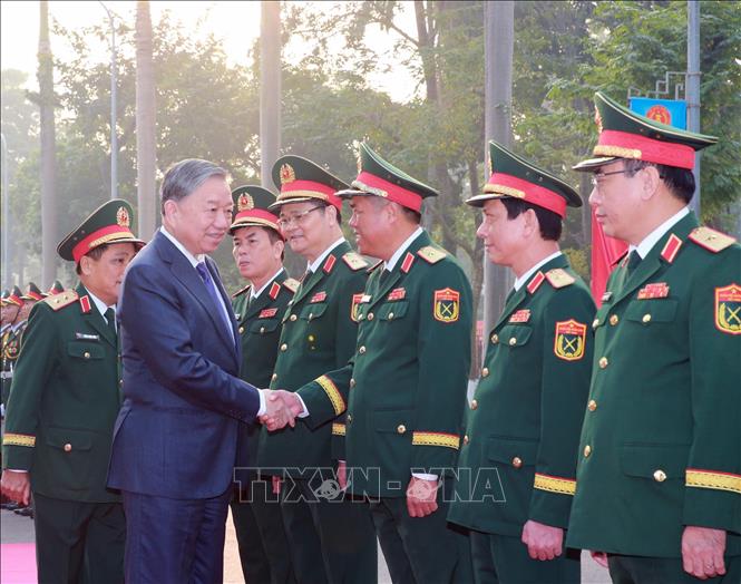 Tổng Bí thư Tô Lâm với các đại biểu. Ảnh: Trọng Đức - TTXVN