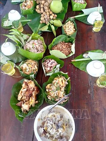 Traditional stilt houses of the Van Kieu ethnic group in Chenh Venh village, Huong Phung commune, offer homestay services combined with farming experiences and local cuisine. VNA Photo: Nguyên Linh