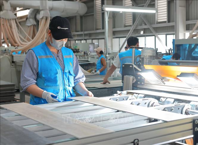 Production of the Lioncore Industries Vietnam Co. Ltd at the Dong Mai IP. VNA Photo: Hoàng Hiếu 