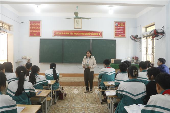 Tỉnh Nghệ An chỉ đạo việc sáp nhập trường lớp phải dựa trên điều kiện thực tế, bảo đảm quyền lợi học tập của học sinh và hiệu quả quản lý. Ảnh: Bích Huệ - TTXVN