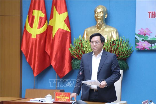 Chủ tịch UBND tỉnh Phú Thọ Trần Duy Đông phát biểu chỉ đạo hội nghị. Ảnh: Nguyễn Văn Cảnh - TTXVN